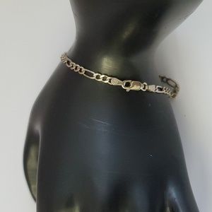 Sterling Silver 925 Figaro Link Bracelet